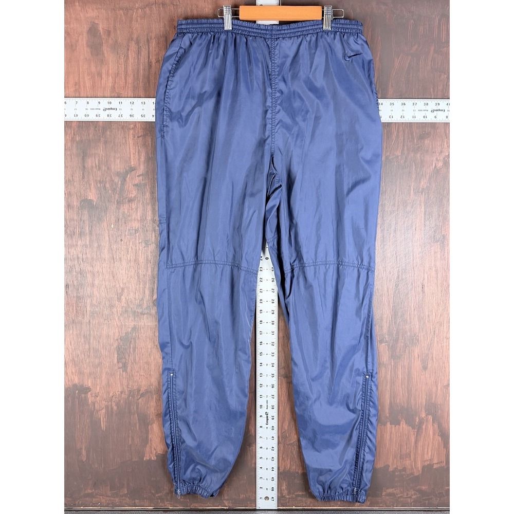 Nike Vintage Tag Nylon Windbreaker Track Pants 100%‎ Nylon Navy Blue Mens Large